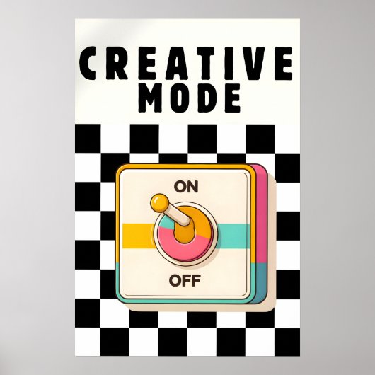 Kreativmodusposter, Retro-Switch-Pop-Art-Print Poster (Vorne)