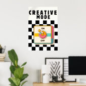 Kreativmodusposter, Retro-Switch-Pop-Art-Print Poster (Heimbüro)