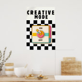 Kreativmodusposter, Retro-Switch-Pop-Art-Print Poster (Küche)