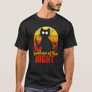 Kreatur Der Nacht Katze Gruselig Blutig Halloween T-Shirt