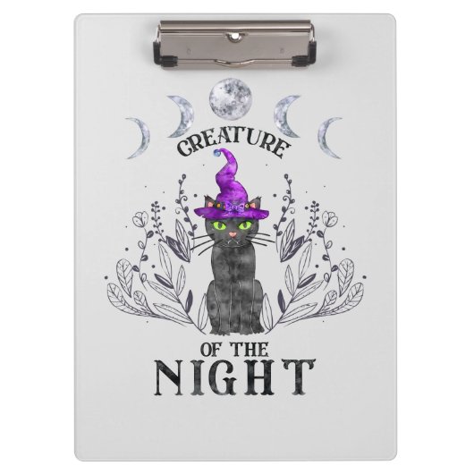 Kreatur der Nacht Klemmbrett (Vorderseite)