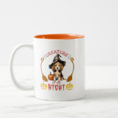 Kreatur des nächtlichen Beagle Zweifarbige Tasse (Links)