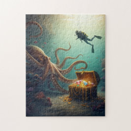 Kreatur, die einen Schatz schützt Puzzle