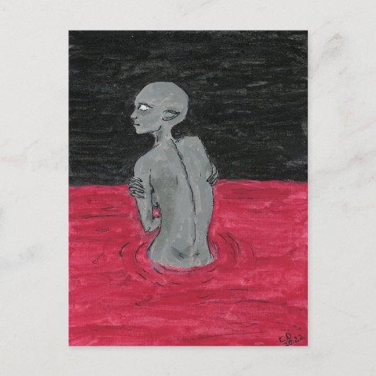 Kreatur gejagt postkarte (Vorderseite)