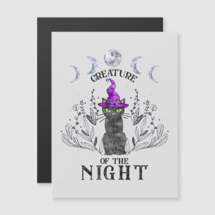 Kreaturen der Nacht - Halloween-Schwarze Katze Magnetkarte