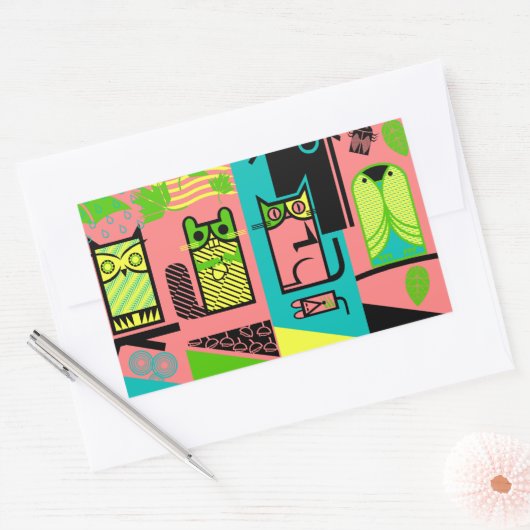 Kreaturen im Freien Rechteckiger Aufkleber (Umschlag)