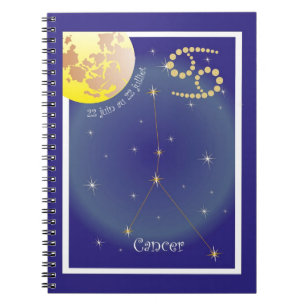 Krebs 22 juin au 22 juillet Notizheft Notizblock