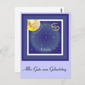 Krebs 22. Juni bis 22. Juli Postkarte (Vorne/Hinten)