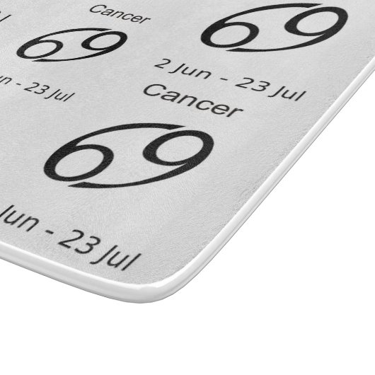 Krebs 69 Zodiac Sign Thunder_Cove Schneidebrett (Ecke)