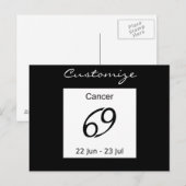 Krebs 69 Zodiac-Zeichen Thunder_Cove Postkarte (Vorne/Hinten)