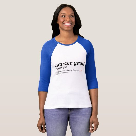 Krebs-Absolvent-Definitions-Baseball Jersey T-Shirt (Vorne ganz)