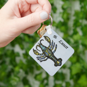 Krebs, altes Zeichen des Zodiak Schlüsselanhänger