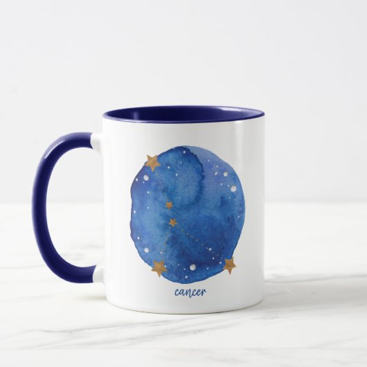 Krebs-Aquarell-Himmels-Konstellations-Tierkreis Tasse (Links)