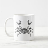 Krebs-Astrologie-Tierkreis-Zeichen-Wort-Wolke Kaffeetasse (Links)