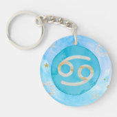 Krebs Astrologie Zodiac Schlüsselanhänger - Herz u (Vorderseite)