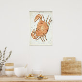 Krebs Astrologisch Zeichnend Poster (Küche)