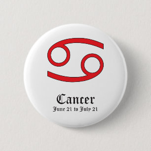 KREBS ASTROLOGISCHES SIGN, SYMBOL ZODIAC BUTTON