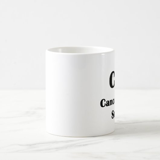 Krebs-Ausflippen ist zum Kotzen Kaffeetasse (Mittel)