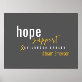 Krebs bei Kindern Custom #team name Poster & Print