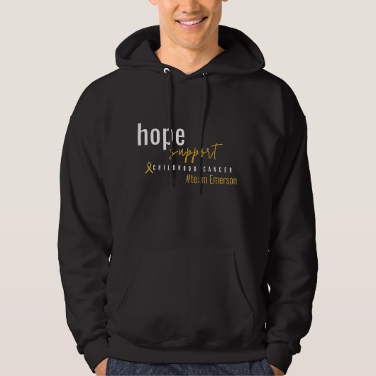 Krebs bei Kindern Custom #team name Pullover Hoodi (Vorderseite)