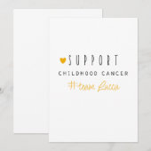 Krebs bei Kindern. Custom #team name Stationery Einladung (Vorne/Hinten)