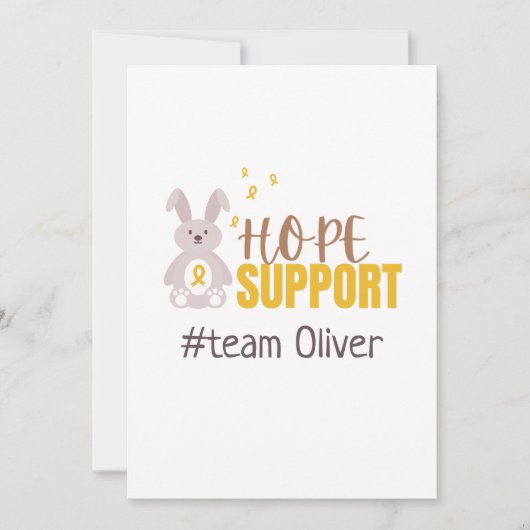 Krebs bei Kindern. Custom #team name Stationery Einladung (Vorderseite)