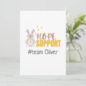 Krebs bei Kindern. Custom #team name Stationery Einladung (Stehend Vorderseite)