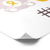 Krebs bei Kindern. Eigene Bettunterstützung Poster (Ecke)