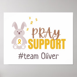 Krebs bei Kindern. Eigene Bettunterstützung Poster