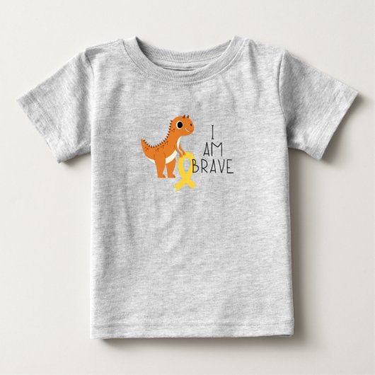 Krebs bei Kindern. Ich bin tapfer. Baby T - Shirt (Vorderseite)