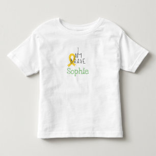 Krebs bei Kindern. Ich bin tapfer. Benutzerdefinie Kleinkind T-shirt