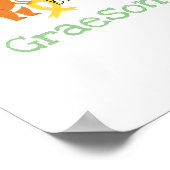 Krebs bei Kindern. Ich bin tapfer.Benutzerdefinier Poster (Ecke)