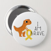 Krebs bei Kindern. Ich bin tapfer. Button (Vorne & Hinten)