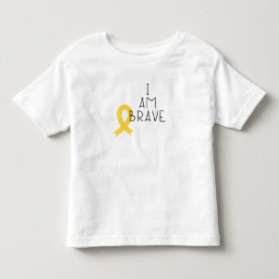 Krebs bei Kindern. Ich bin tapfer. Kleinkind T-Shi T-shirt