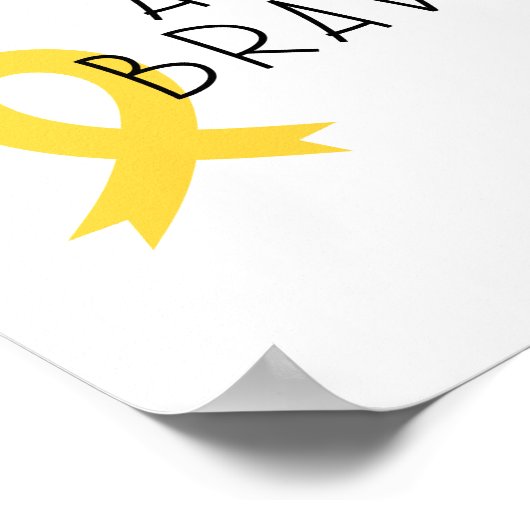 Krebs bei Kindern. Ich bin tapfer. Poster & Prints (Ecke)