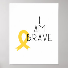 Krebs bei Kindern. Ich bin tapfer. Poster & Prints