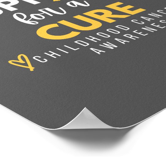 Krebs bei Kindern.support.euro.cure. Poster & Prin (Ecke)