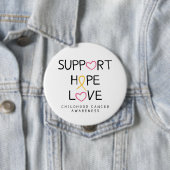 Krebs bei Kindern. support.hope.Liebe. Button (Beispiel)