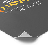 Krebs bei Kindern. Unterstützung und Liebe. Poster (Ecke)