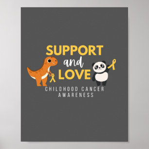 Krebs bei Kindern. Unterstützung und Liebe. Poster