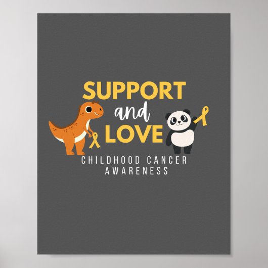 Krebs bei Kindern. Unterstützung und Liebe. Poster (Vorne)