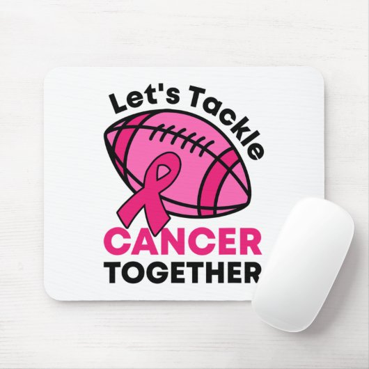 Krebs bekämpfen gemeinsam Fußball Brustkrebs Ribb Mousepad (Mit Mouse)