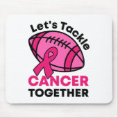 Krebs bekämpfen gemeinsam Fußball Brustkrebs Ribb Mousepad (Vorne)