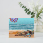 Krebs bekämpft den Virus Postkarte (Stehend Vorderseite)