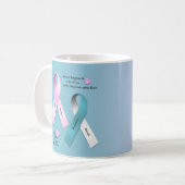 Krebs-Bewusstsein Kaffeetasse (Vorderseite Links)