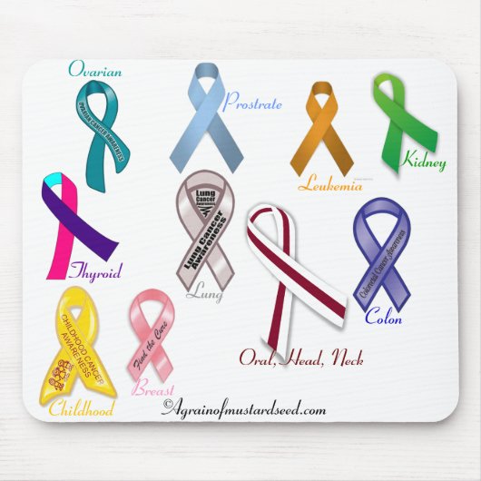 Krebs-Bewusstsein Mousepad (Vorne)
