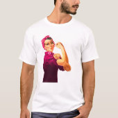 Krebs-Bewusstsein Rosie der Nieteneinschläger T-Shirt (Vorderseite)