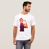 Krebs-Bewusstsein Rosie der Nieteneinschläger T-Shirt (Vorne ganz)