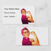 Krebs-Bewusstsein Rosie der Nieteneinschläger Visitenkarte (Vorne/Hinten)