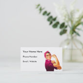 Krebs-Bewusstsein Rosie der Nieteneinschläger Visitenkarte (Stehend Vorderseite)